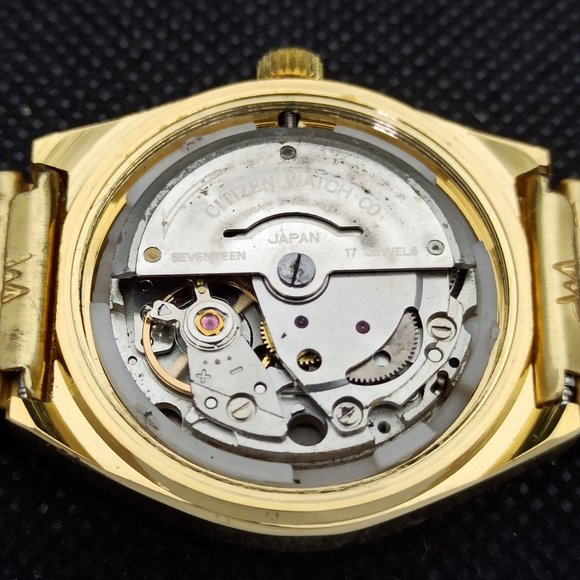 Vintage 1973 Citizen Automatic Mens Gold Wacth W/Daydate & Red Face - Picture 10 of 10